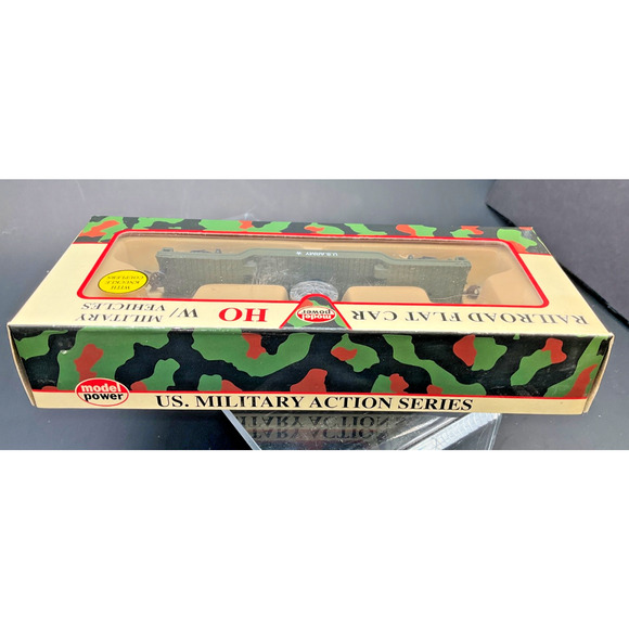 Model Power Military HO Railroad Flat Train Car Search Light w/knuckle couplers - Picture 8 of 14